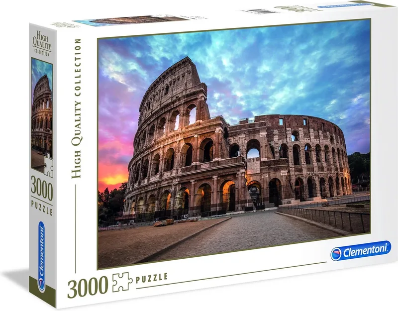 le Puzzle européen Made in Italie Puzzle Coliseum Sunrise - 3000 pièces de Clementoni, édition Multi kleur – boîte 1 sur 2