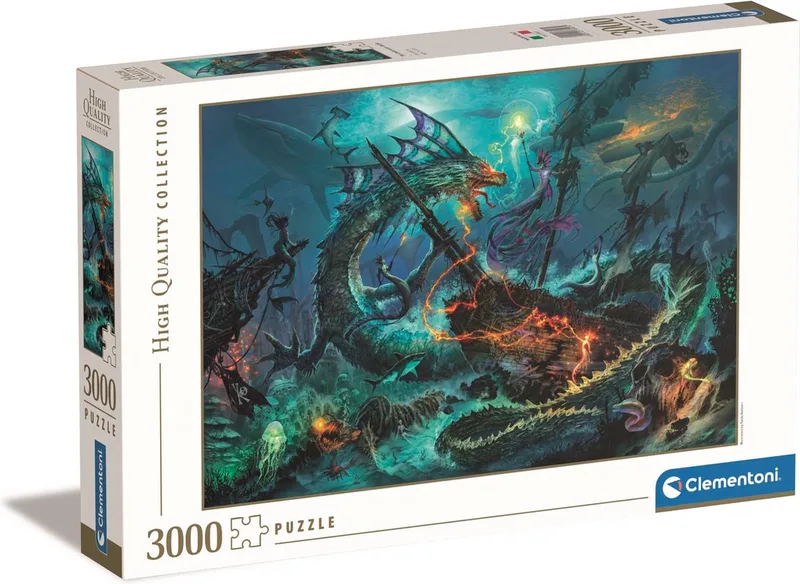 Puzzel - 3000 Stukjes - Landschap met Kasteel - Puzzel Voor Volwassenen - High Quality Collection van Clementoni, editie Meerkleurig – doos