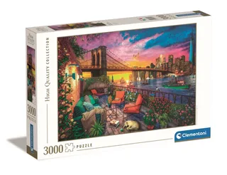 Puzzel - 3000 Stukjes - Manhattan Balkon Zonsondergang - Puzzel Voor Volwassenen van Clementoni, editie Multi kleur – doos 2 van 2