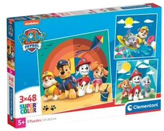 Puzzel - 3x48 Stukjes - PAW PATROL - Puzzel Voor Kinderen - Supercolor from Clementoni, Multicolour edition – box 1 of 2