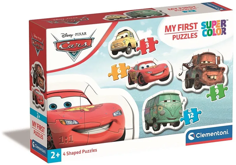 Puzzel - 4 in 1 - Cars - Puzzel Voor Kinderen - Special Series Children fra Clementoni, Rød-udgave – æske