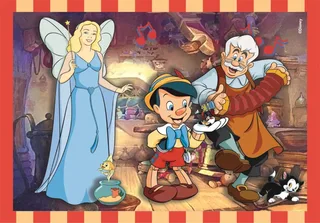Puzzel - 4 in 1 Disney Dieren - Kinderpuzzel - Vanaf 3 jaar från Clementoni, utgåva Flerfärgad – kartong 2 av 2