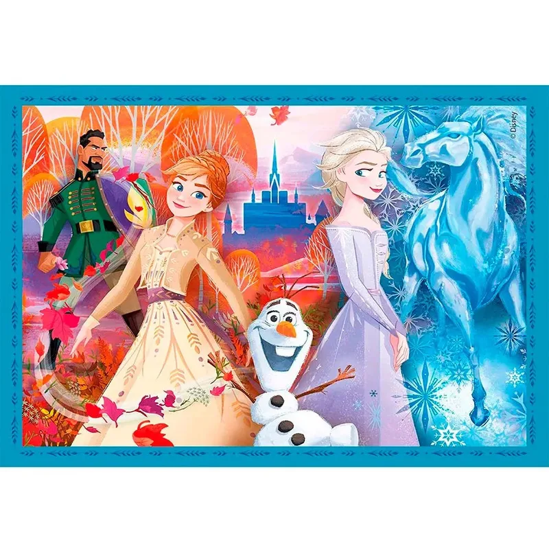 Puzzel - 4 in 1 - Frozen - Puzzel Voor Kinderen - Supercolor de Clementoni, édition Disney Frozen – boîte 3 sur 4
