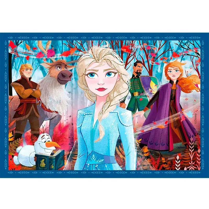 Puzzel - 4 in 1 - Frozen - Puzzel Voor Kinderen - Supercolor de Clementoni, édition Disney Frozen – boîte 2 sur 4