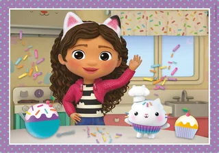 Puzzel - 4 in 1 Gabby's Dollhouse - Puzzels van 12, 16, 20 en 24 stukjes - Vanaf 3 jaar van Clementoni, editie Meerkleurig – doos 4 van 5