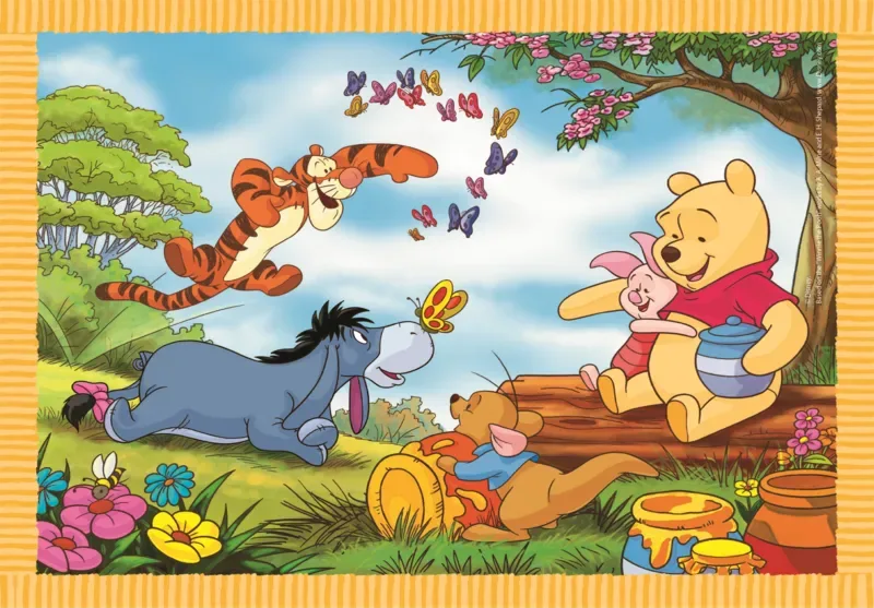Puzzel - 4 Puzzels in 1 Doos - Puzzel Voor Kinderen - Vanaf 3 jaar fra Clementoni, Winnie the Pooh-udgave – æske 2 af 2