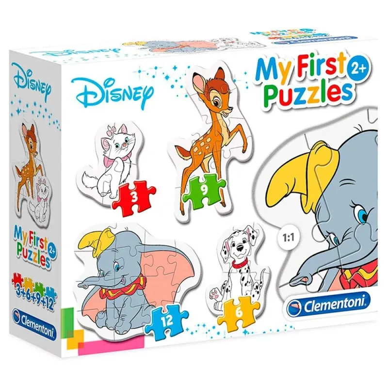 Puzzel - 4 Stuks - My First Puzzles Disney - Voor Kinderen Vanaf 2 Jaar fra Clementoni, Flerfarvet-udgave – æske 2 af 2