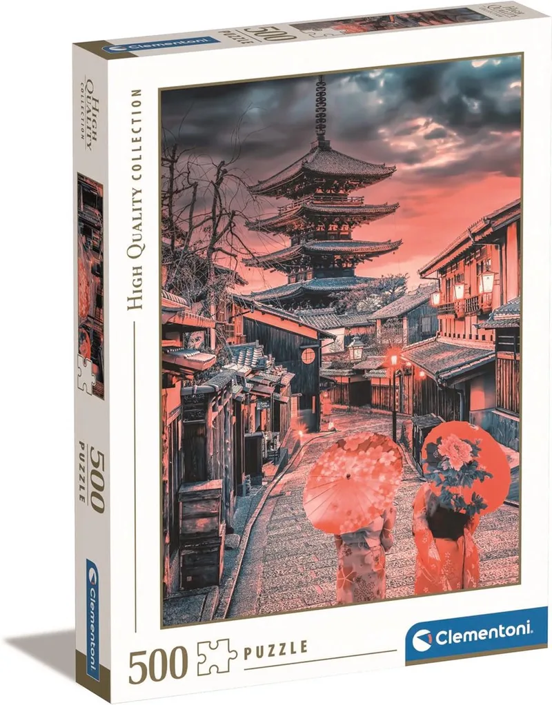 Puzzel - 500 Stukjes - Avond in Kyoto - Puzzel Voor Volwassenen - High Quality Collection van Clementoni, editie Meerkleurig – doos