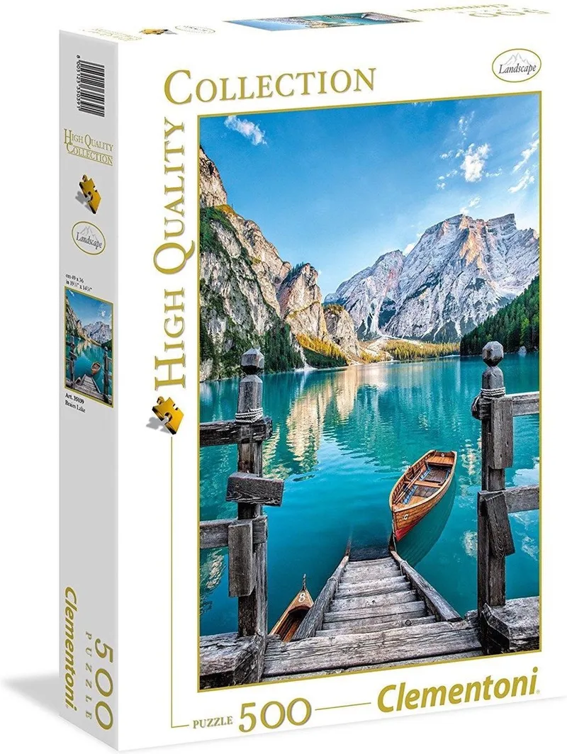 Puzzel - 500 Stukjes - Braies Lake - Puzzel Voor Volwassenen - High Quality Collection von Clementoni, Ausgabe Mehrfarbig – Schachtel