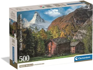 Puzzel - 500 Stukjes - Charmante Matterhorn - Puzzel Voor Volwassenen - High Quality Collection van Clementoni, editie Meerkleurig – doos 1 van 2