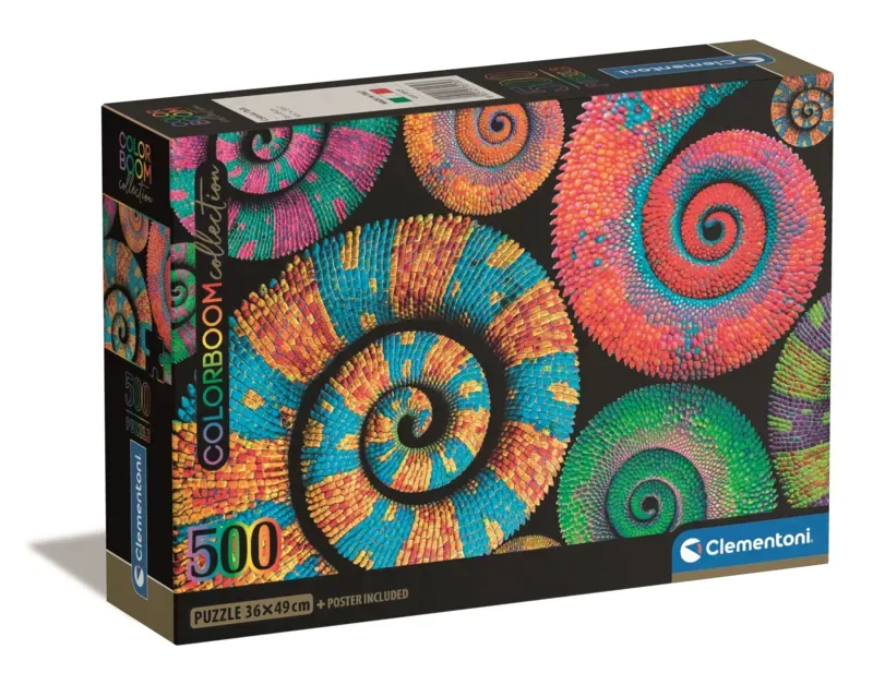 Puzzel - 500 Stukjes - Colorboom Curly Tails - Puzzel Voor Volwassenen - High Quality Collection van Clementoni, editie Meerkleurig – doos 2 van 2