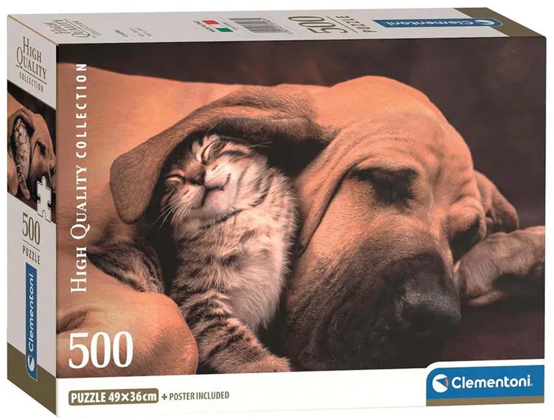 Puzzel - 500 Stukjes - Cuddles Compact Box - High Quality Collection van Clementoni, editie Meerkleurig – doos