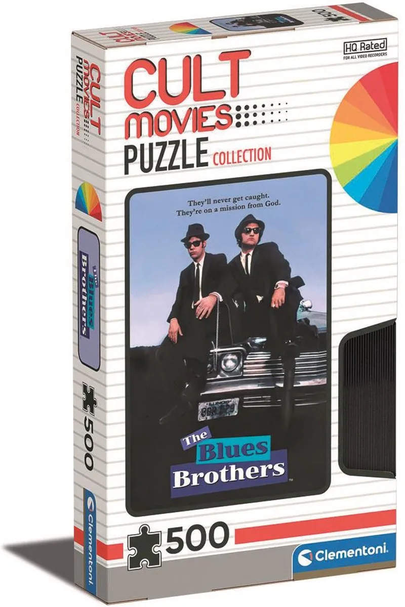 Puzzel - 500 Stukjes - Cult Movies - Blues Brothers - Puzzel Voor Volwassenen van Clementoni, editie Meerkleurig – doos
