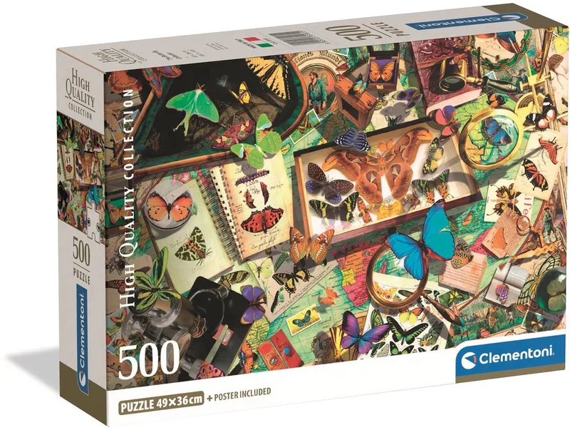 Puzzel - 500 Stukjes - De Vlinderverzamelaar - Puzzel Voor Volwassenen - High Quality Collection von Clementoni, Ausgabe Mehrfarbig – Schachtel