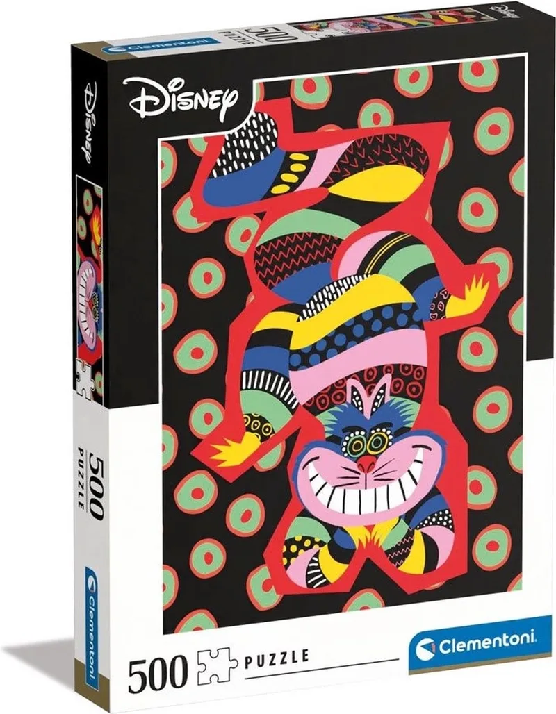 Puzzel - 500 Stukjes - Disney The Cheshire Cat - High Quality Collection fra Clementoni, Flerfarvet-udgave – æske