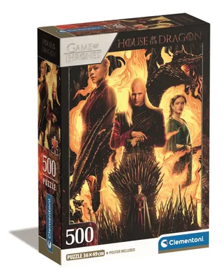 Puzzel - 500 Stukjes - House of Dragon - Compact Box - Puzzel Voor Volwassenen de Clementoni, édition Multicolore – boîte 2 sur 2