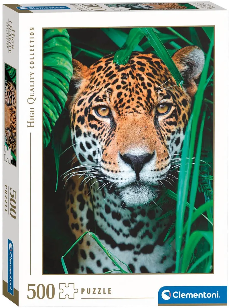 Puzzel - 500 Stukjes - Jaguar in de Jungle - Puzzel Voor Volwassenen - High Quality Collection van Clementoni, editie Meerkleurig – doos