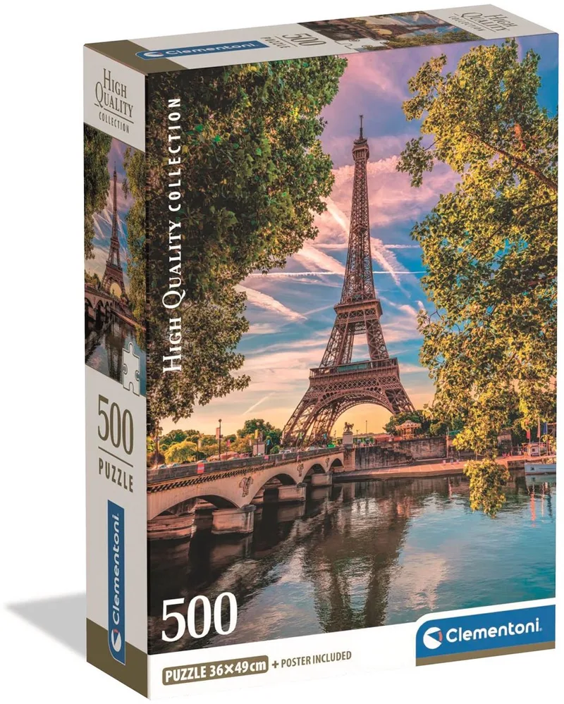 le Puzzle européen Made in Italie Puzzle Le Long De La Seine - 500 à 999 pièces de Clementoni, édition Multicolore – boîte 1 sur 2
