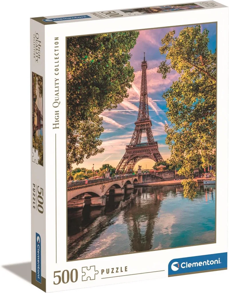 Puzzel - 500 Stukjes - Langs de Seine - Puzzel Voor Volwassenen - High Quality Collection from Clementoni, Multicolour edition – box