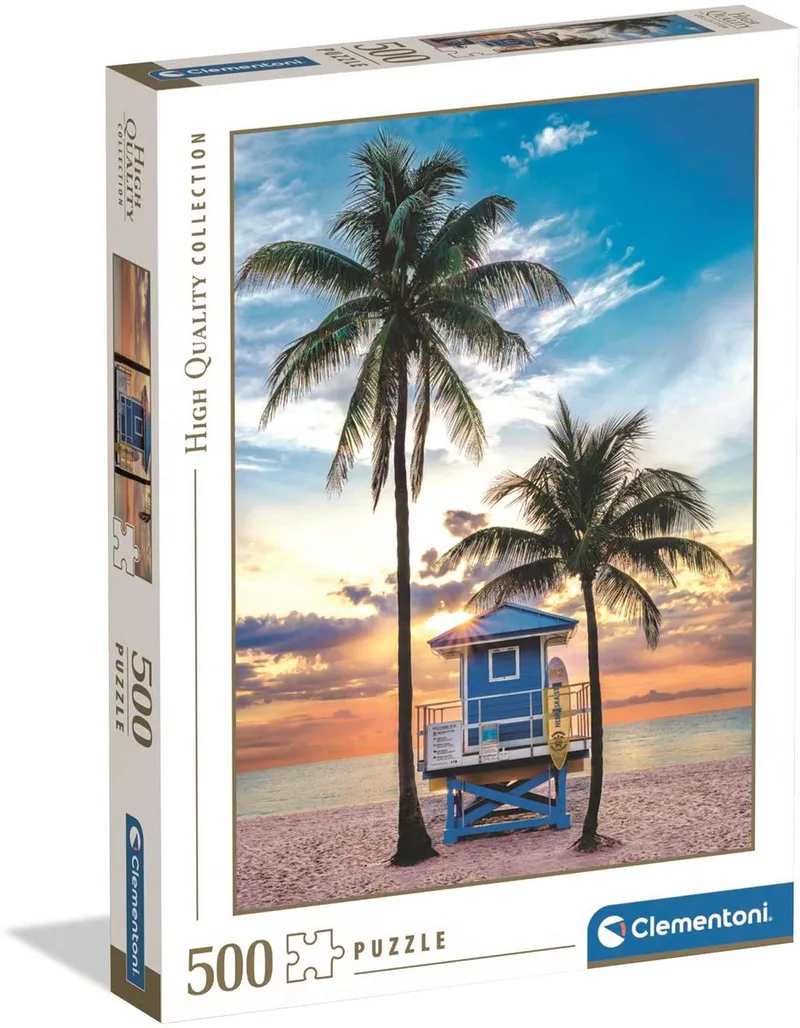 Puzzel - 500 Stukjes - Miami Beach, Florida 2025 - Puzzel Voor Volwassenen - High Quality Collection fra Clementoni, Flerfarvet-udgave – æske