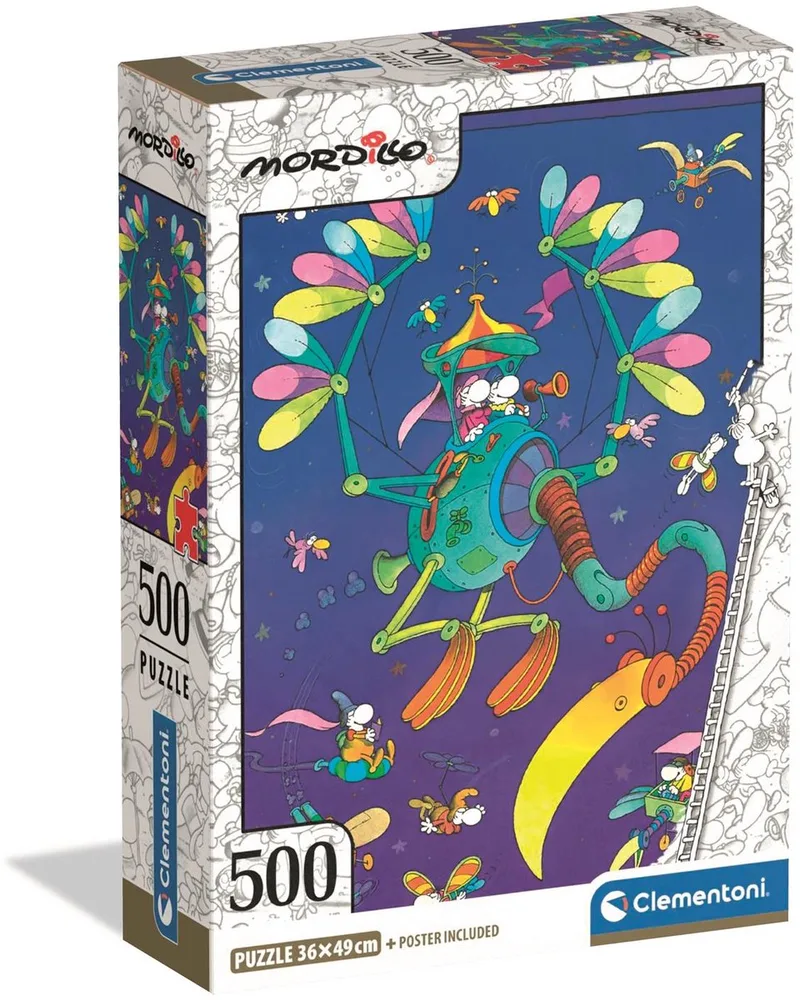 Puzzel - 500 Stukjes - Mordillo The Journey - Puzzel Voor Volwassenen van Clementoni, editie Meerkleurig – doos