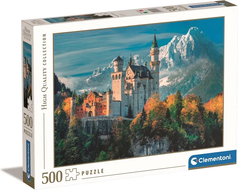 Puzzel - 500 Stukjes - Neuschwanstein Kasteel - Puzzel Voor Volwassenen van Clementoni, editie Meerkleurig – doos