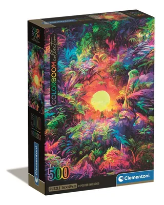 Puzzel - 500 Stukjes - Psychedelische Jungle Zonsopgang - Puzzel Voor Volwassenen - High Quality Collection de Clementoni, édition Multicolore – boîte 2 sur 2