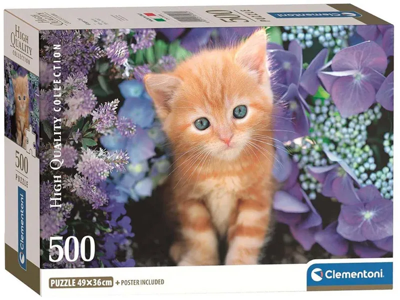 le Puzzle européen Made in Italie Puzzle Ginger Cat - 500 à 999 pièces de Clementoni, édition Multicolore – boîte