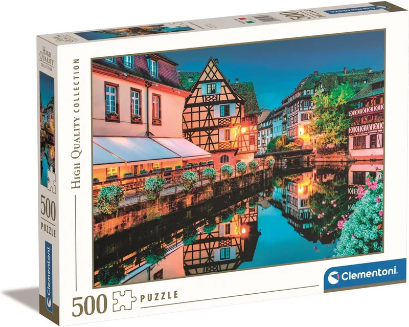 Puzzel - 500 Stukjes - Strasbourg Oude Stad - Puzzel Voor Volwassenen van Clementoni, editie Meerkleurig – doos