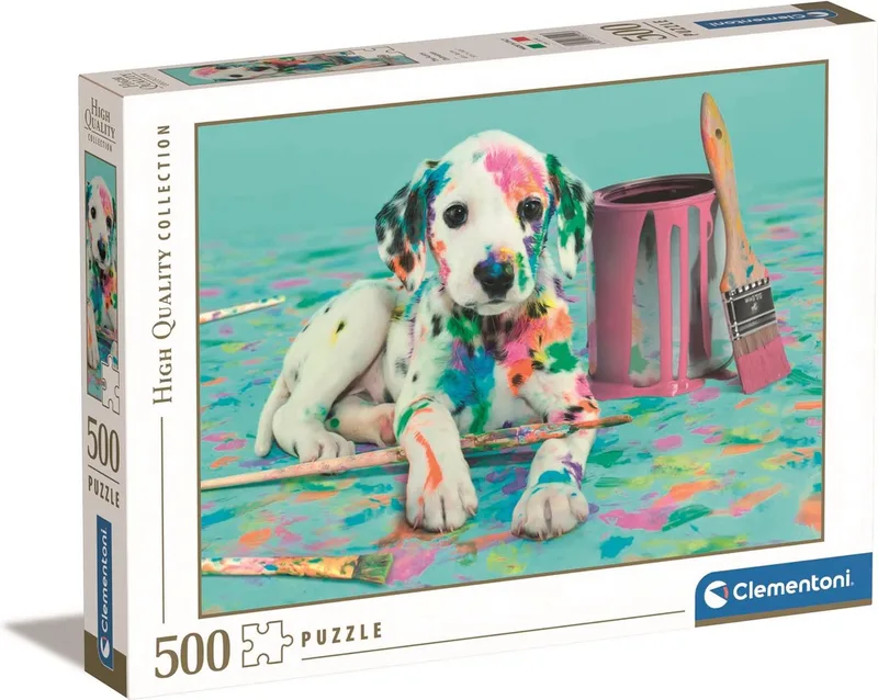 Puzzel - 500 Stukjes - The Funny Dalmatian - Puzzel Voor Volwassenen van Clementoni, editie Meerkleurig – doos