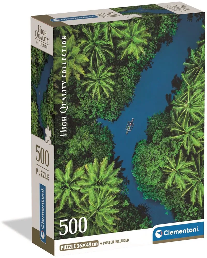 Puzzel - 500 Stukjes - Tropisch Luchtbeeld - Puzzel Voor Volwassenen - High Quality Collection from Clementoni, Multicolour edition – box 1 of 2