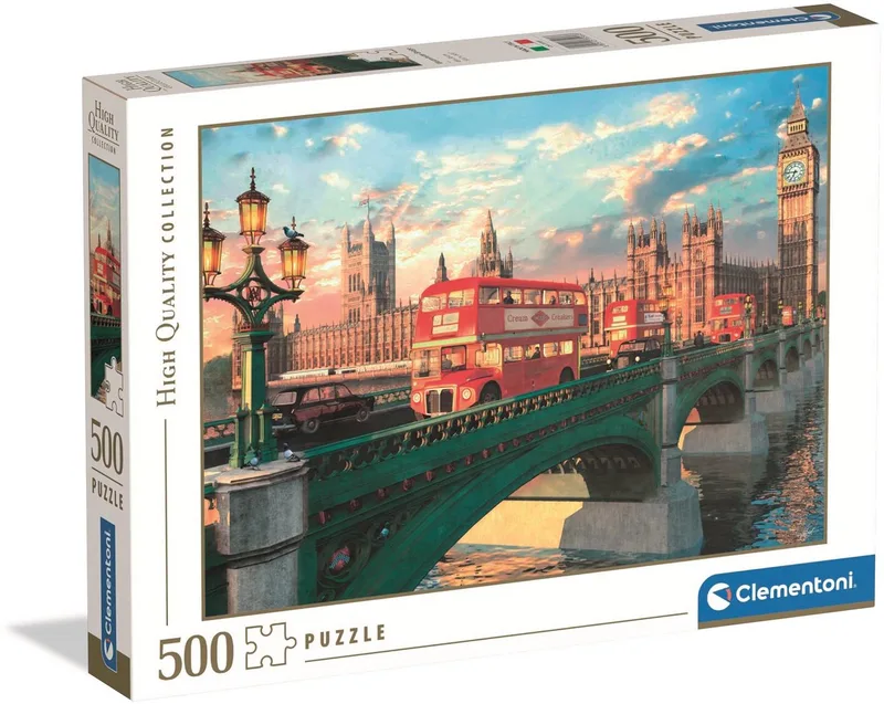Puzzel - 500 Stukjes - Westminster Bridge - Puzzel Voor Volwassenen - High Quality Collection van Clementoni, editie Meerkleurig – doos