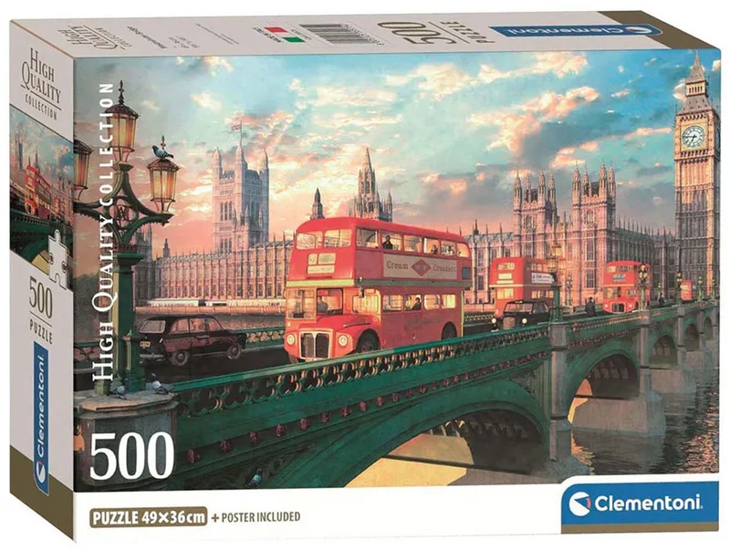 Puzzel - 500 Stukjes - Westminster Bridge - Puzzel Voor Volwassenen - High Quality Collection van Clementoni, editie Meerkleurig – doos