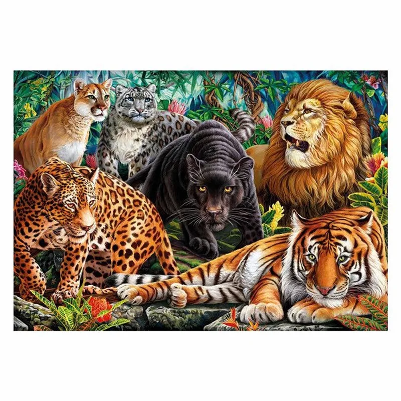 Puzzel - 500 Stukjes - Wilde Katachtigen - Puzzel Voor Volwassenen - High Quality Collection van Clementoni, editie Meerkleurig – doos