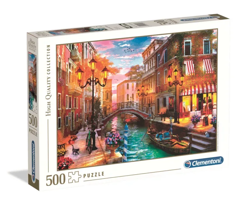 Puzzel - 500 Stukjes - Zonsondergang Venetië - Puzzel Voor Volwassenen en Kinderen vanaf 14 Jaar - High Quality Collection van Clementoni, editie Meerkleurig – doos 2 van 2