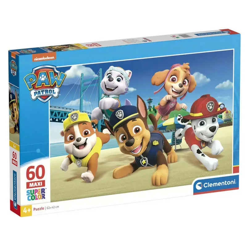 Puzzel - 60 Maxi Stukjes - Paw Patrol - Kinderpuzzel - Vanaf 4 jaar van Clementoni, editie Wit – doos 2 van 2