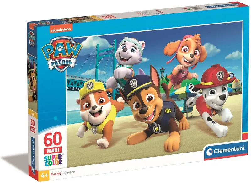 Puzzel - 60 Maxi Stukjes - Paw Patrol - Kinderpuzzel - Vanaf 4 jaar van Clementoni, editie Wit – doos 1 van 2