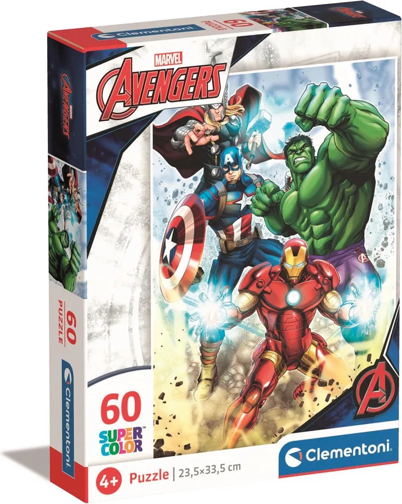 Puzzel - 60 Stukjes - Marvel Avengers - Kinderpuzzel - Vanaf 4 Jaar van Clementoni, editie Meerkleurig – doos
