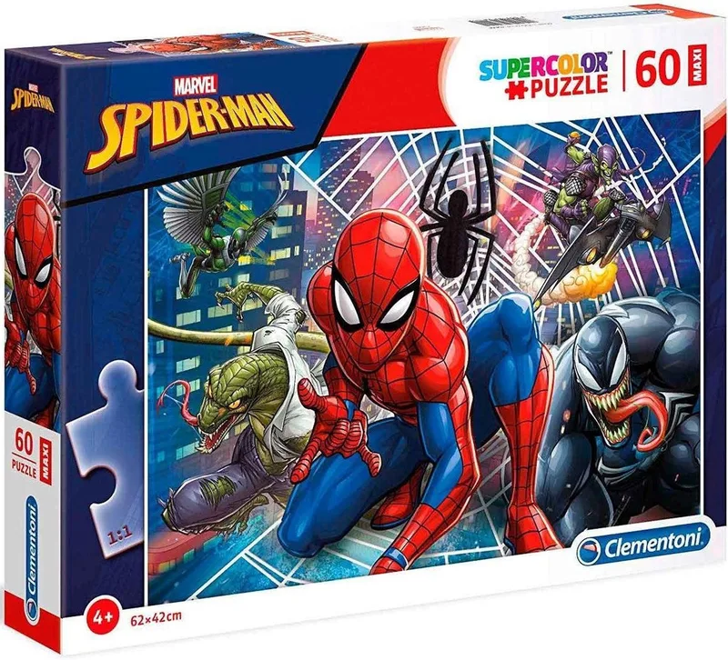 Puzzel - 60 Stukjes - Spider-Man - Maxi Puzzel - Vanaf 4 Jaar from Clementoni, Multicolour edition – box