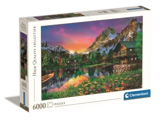 le Puzzle européen Made in Italie Puzzle Le Lac Alpin - 6000 à 9000 pièces de Clementoni, édition Multicolore – boîte 2 sur 2