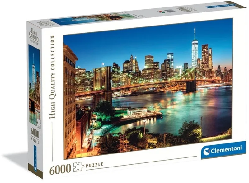 Puzzel - 6000 Stukjes - Brooklyn Bridge Lights - Puzzel Voor Volwassenen - High Quality Collection von Clementoni, Ausgabe Mehrfarbig – Schachtel