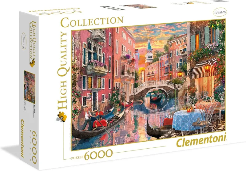 Puzzel - 6000 Stukjes - Zonsondergang in Venetië - High Quality Collection - Puzzel Voor Volwassenen från Clementoni, utgåva Multi kleur – kartong 1 av 2