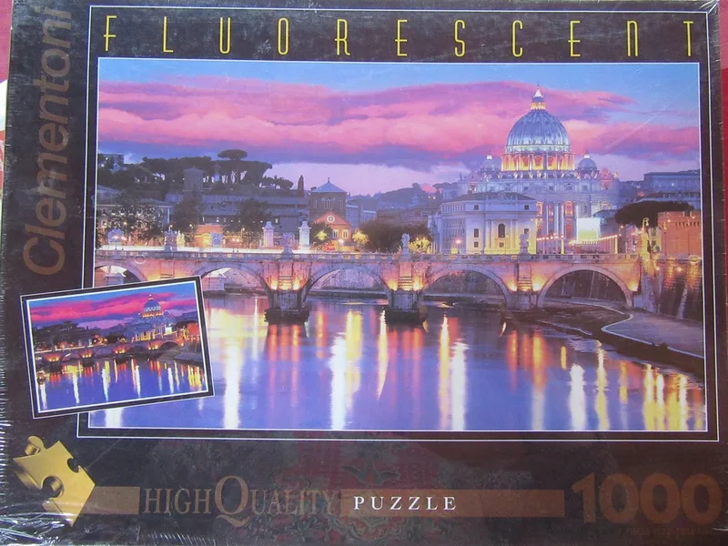 puzzel clementoni , roma fluorescent , 1000 stukjes van Clementoni – doos