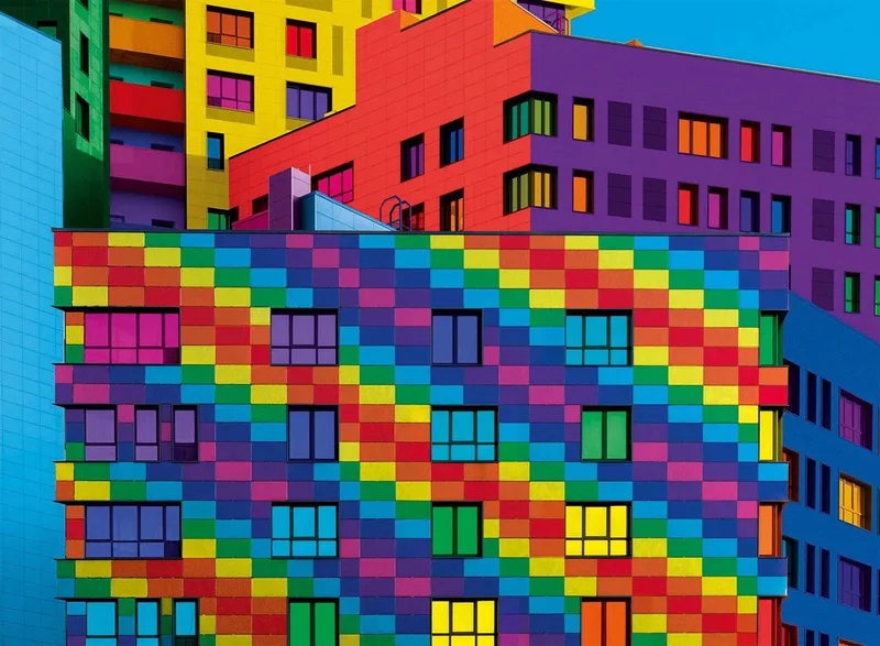 puzzel Colorboom vierkanten 500 stukjes karton. de Clementoni, édition Multicolore – boîte
