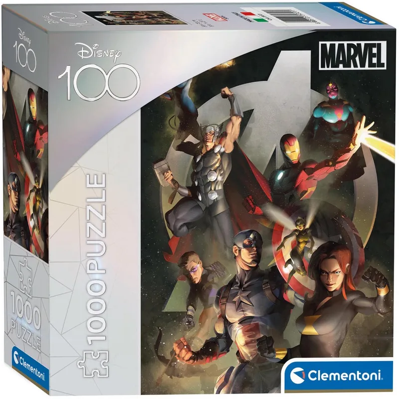 puzzel Disney 100 jaar - Marvel Avengers 1000 stukjes. von Clementoni, Ausgabe Mehrfarbig – Schachtel