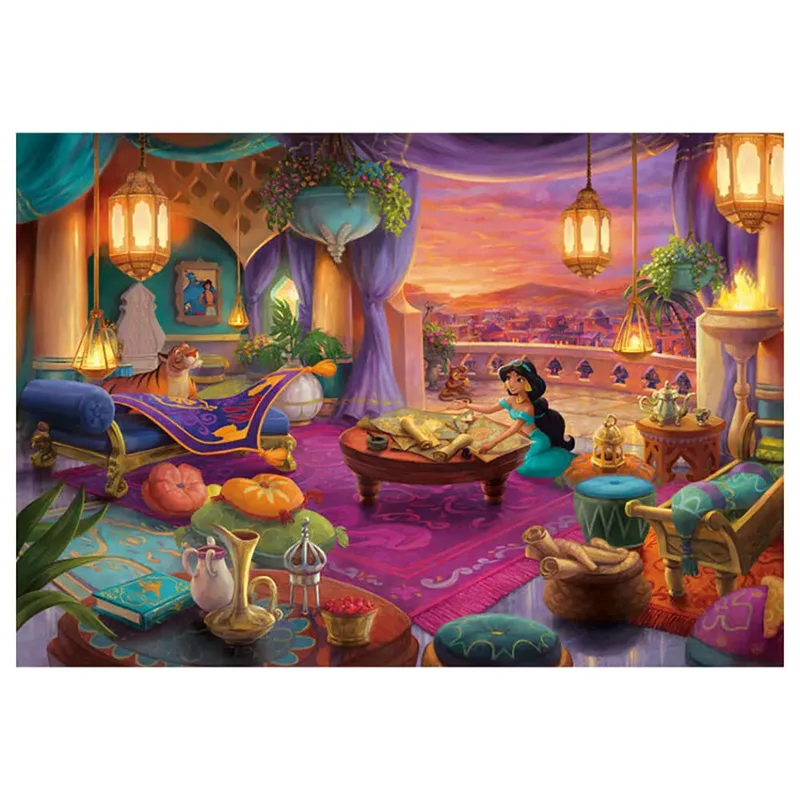 Puzzel - Disney Princess - Ever After collectie - 500 stukjes - vanaf 14 jaar fra Clementoni, Jasmine-udgave – æske 2 af 2