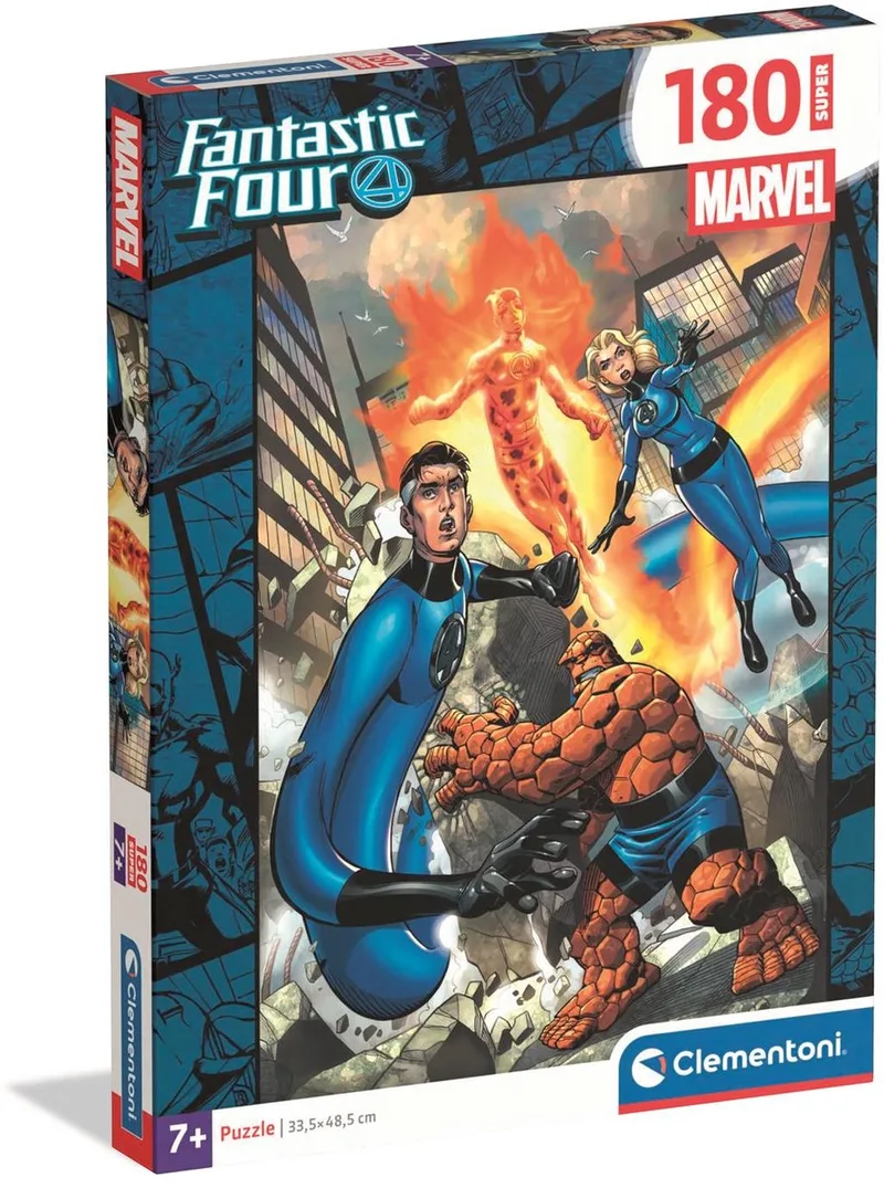 Puzzel - Fantastic 4 - 180 Stukjes - Super - Vanaf 7 jaar van Clementoni, editie Meerkleurig – doos