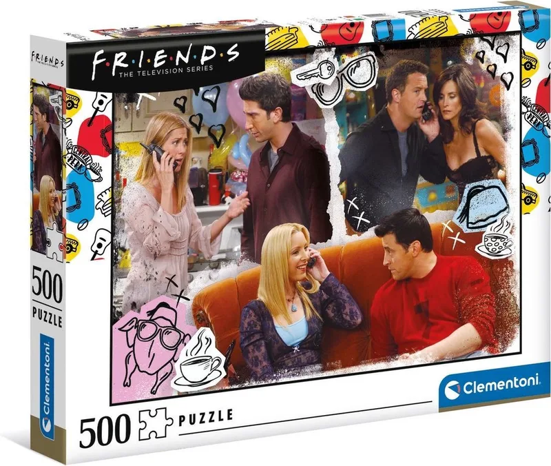 Puzzel Friends 49 X 36 Cm Karton 500 Stukjes van Clementoni, editie Meerkleurig – doos