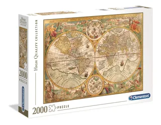 Puzzel - Historische wereldkaart - 2000 stukjes - Vanaf 14 jaar - High quality collection från Clementoni, utgåva Multi kleur – kartong 2 av 2
