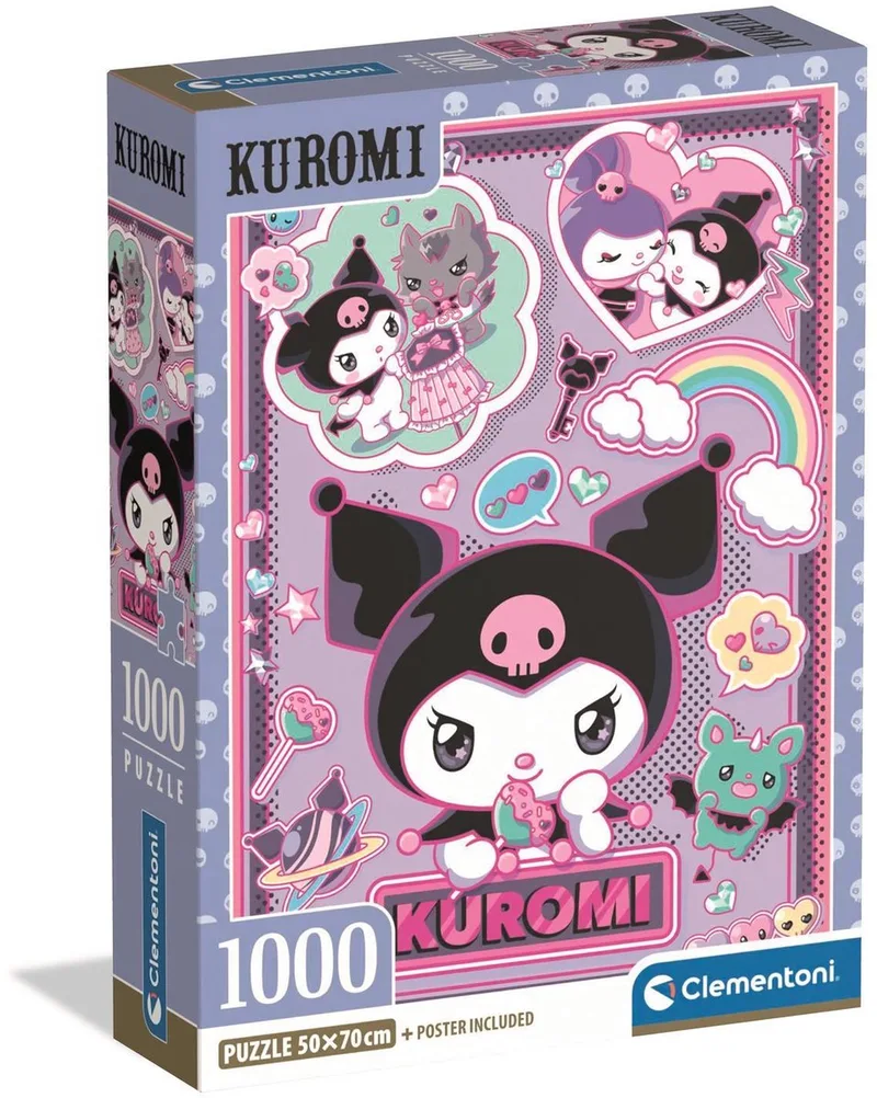 puzzel Kuromi 1000 stukjes anime volwassenen. van Clementoni, editie Meerkleurig – doos